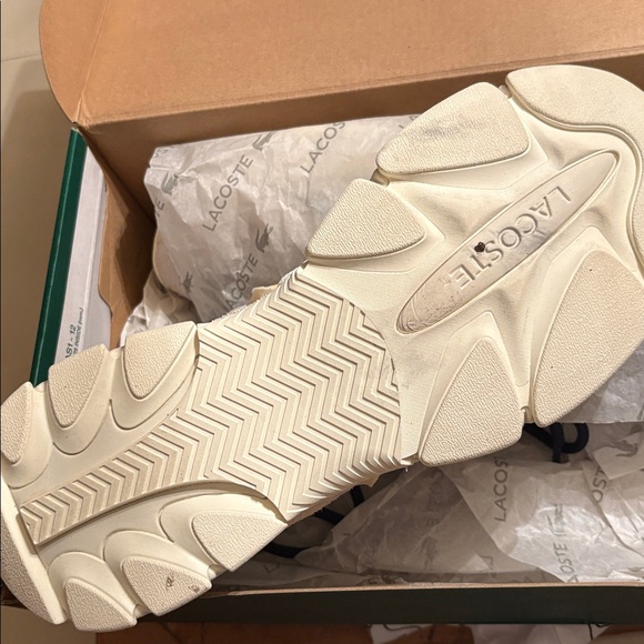 Women’s Lacoste Shoes L003 Neo Off White & Black - Picture 3 of 3